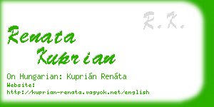 renata kuprian business card