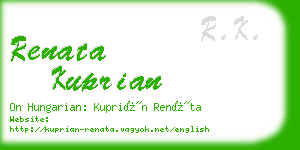 renata kuprian business card